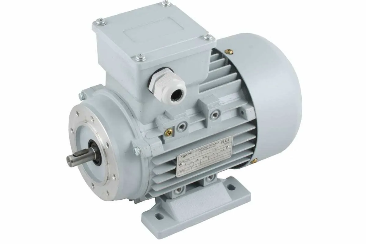 INNORED Электродвигатель трёхфазный асинхронный (2.2 кВт 1400об/мин) 140"24мм, на лапах, схема включения "звезда"/"треугольник" (380В/220В), IP55 RM90-4 B34